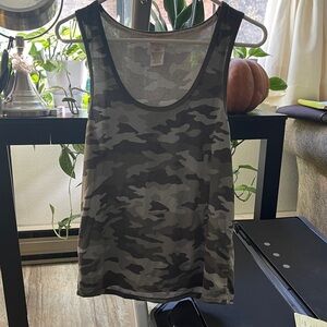 Lucky Brand Gray Camo Tank Top and shorts